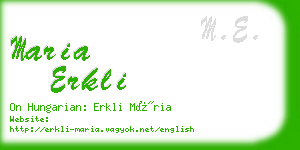 maria erkli business card